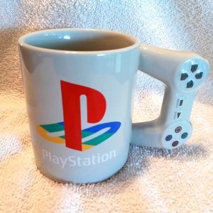 Playstation Retro Controller Handle Ceramic Mug Cup Gray Official Licensed (C24)